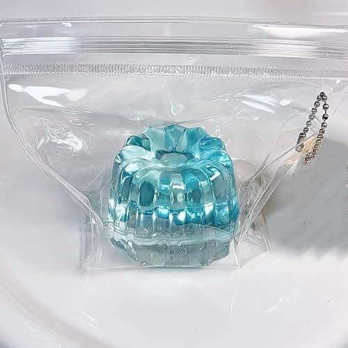 JINGGWW Ice Blue Canelé Squishy, Kawaii Stress Relief Toy, Soft Jelly Dessert Fidget for Office, Bedroom Decor & Gift Collection thumbnail 7