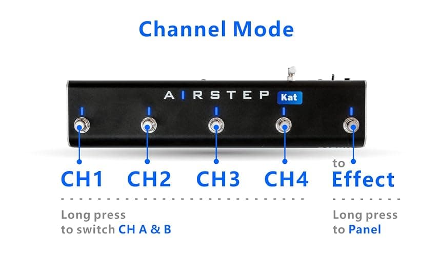 XSONIC Airstep Kat Edition KATANA MkII & I Footswitch with 5 Footswitches, 2 Control Modes(Change Presets, Toggle Effects), 300H Playtime, Modify Amp sound with BTS App for iOS and Android, Wirelessly thumbnail 4