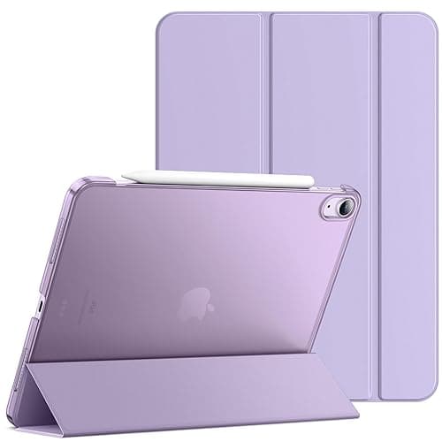 JETech Case for iPad Air 11-Inch M3/M2 (2025/2024), iPad Air 5/4 (2022/2020 5th/4th Generation 10.9-Inch), Slim Stand Hard Back Shell Cover with Auto Wake/Sleep (Light Purple) - Light Purple