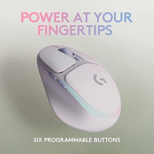 Logitech G705 Wireless Gaming Mouse, Customizable LIGHTSYNC RGB Lighting, Lightspeed Wireless, Bluetooth Connectivity, Lightweight, PC/Mac/Laptop - White Mist - G705 Mouse thumbnail 6