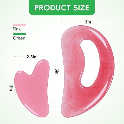 Guasha Tool for Body Body Gua Sha Massage Tool GuaSha Tool for Face(PINK) | Lymphatic Drainage Tool, Muscle Scraper Tool for Full Body Massage, Ergonomic Grip, Spa Relaxation & Smoothing Skin Care thumbnail 2
