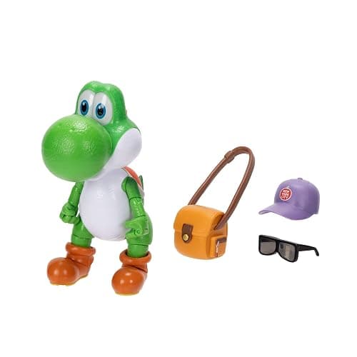 The Super Mario Galaxy Movie 5” Action Figures Series 1 – Yoshi Figure with Hat, Sunglasses, and Satchel Accessories - Premium Details 20 Points of Articulation thumbnail 10