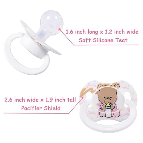 LittleForBig Bigshield Generation-II Adult Sized Pacifier Baby Cuties Pattern White Bear thumbnail 7