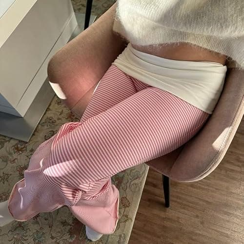 Women Y2k Fold Over Lounge Pants Comfy Wide Leg Stretch Yoga Pants Low Rise Skinny Sweatpants thumbnail 4