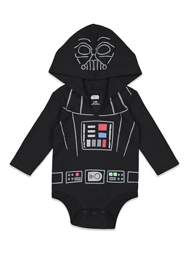 STAR WARS Baby 3 Pack Hooded Cosplay Bodysuits Newborn to Infant Sizes (Newborn - 24 Months) thumbnail 2