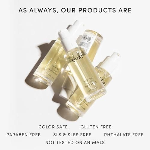 OUAI Hair Oil Travel Size - Hair Heat Protectant Oil for Frizz Control - Adds Shine and Smooths Split Ends - Color Safe Formula - Paraben, Phthalate and Sulfate Free (0.45 oz) thumbnail 9
