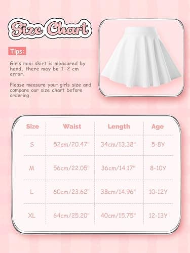 Comfyouth Kids Girls Plain Skater Skirt Stretchy High Waisted Skirts with Shorts Pleated School Skirt for Girls 5-13 Years thumbnail 6