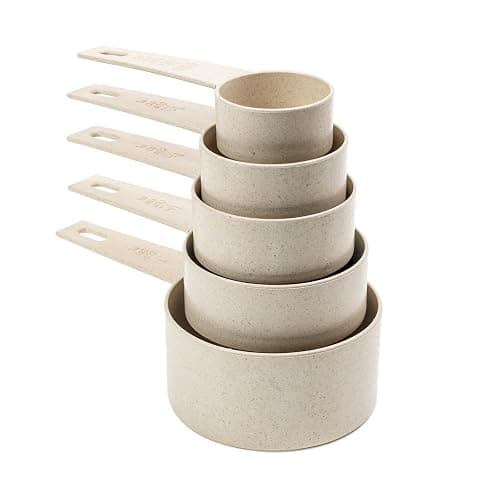 Beille Cream Wheat Straw Measuring Cups Spoons Set Cooking Baking Tools 10pc thumbnail 6
