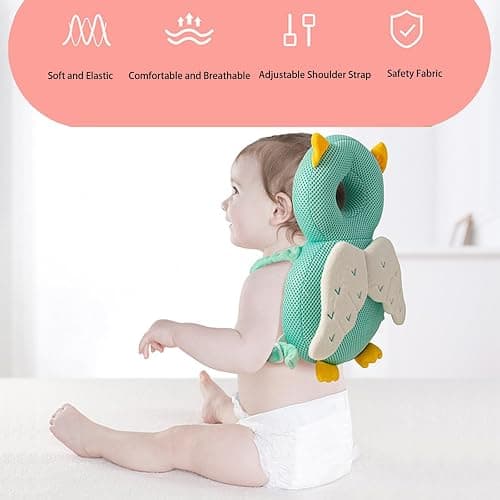 Baby Walker Head Protector Toddler Adjustable Baby Head Protection Backpack Wear Safety Pad (Turtle) thumbnail 5