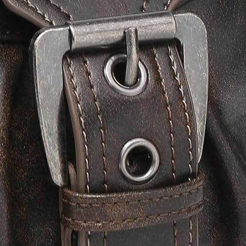 CRGANGZY Women Hobo Bag Y2K PU Leather Crescent Bag Pleated Underarm Purse Magnetic Closure Zipper Clutch Purse Travel Bag - Coffee thumbnail 5