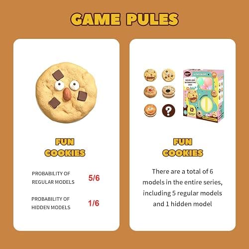 Popobox 6 Pcs Squeezable Cookie Series Blind Box Figure, Multi-Purpose Capsule Toys Dispenser, Cute Stress Relief Simulation Squeeze Toy for Gift Party thumbnail 5