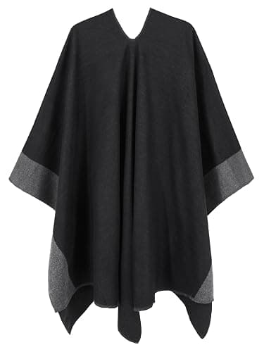 Moss Rose Women's Shawl Wrap Poncho Ruana Cape Open Front Cardigan Shawls for Fall Winter thumbnail 3