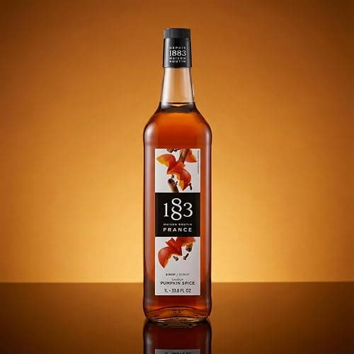 1883 Maison Routin Premium Pumpkin Spice Syrup, Flavoured Syrup for Coffee, Desserts, Cocktails, Natural Flavour, Vegan-Friendly, Allergen-Free and No Artificial Colours - 1L Glass Bottle thumbnail 4