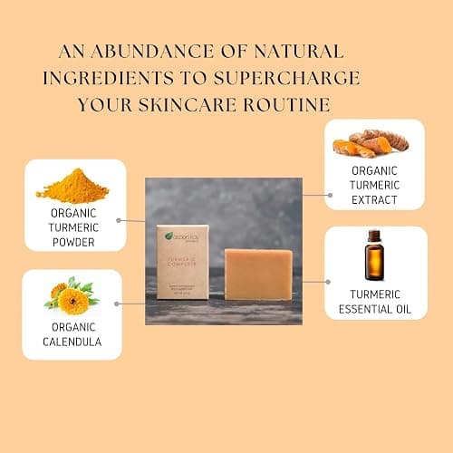 Aspen Kay Naturals Turmeric Soap for Face & Body - made with Organic Shea Butter, Chamomile & Calendula - Gentle Turmeric Face Wash, All Skin Types, Made in USA (2 pack) thumbnail 4