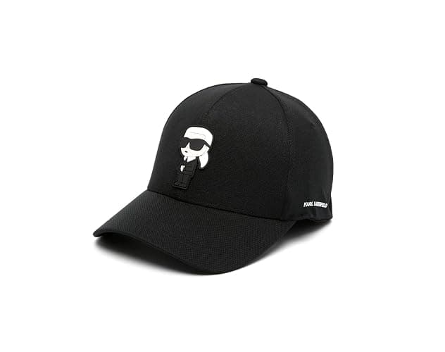 Karl Lagerfeld Paris Mens Karl Patch CapBeanie Hat - One Size - Black - Image 1