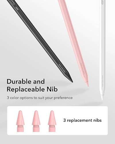 ESR Geo Digital iPad Pencil Findmy Compatible with Apple iPad 2018-2025,with Easy Shortcuts for Apple iPad A16/10/9/8 & Air 13/11 & Pro 12.9/13/11 & Mini 7/6/5,Pink(No Wireless Charging) thumbnail 9