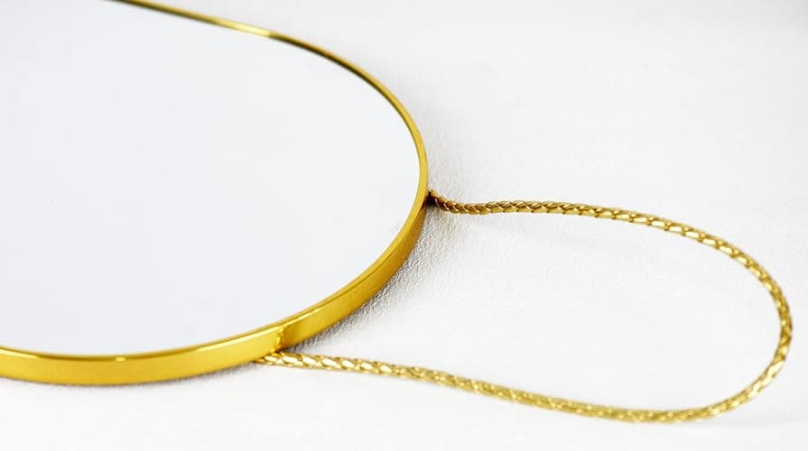 YCHMIR Oval Wall Mirror, Gold, Oval Shape, for Bathrooms and More (16x9.2 inch) thumbnail 7