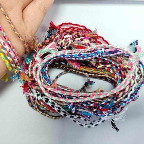 zuylikxy 30PCS Colorful Handmade Braided Friendship Bracelets, Adjustable Woven Wraps for Women and Men, Perfect Matching Accessories for Adults thumbnail 5