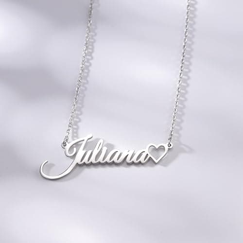 TinyName Custom Name Necklace Personalized 18K Gold Plated Nameplate Customized Jewelry Gift for Women thumbnail 4