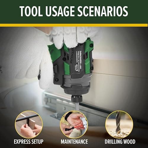 Prostormer Cordless Drill and Impact Driver Set, 17V Brushless Power Tool Kit Included 3/8” Drill & 1/4” Impact Driver with 2 Batteries, Charger, 23pcs Bits and Tool Case thumbnail 8