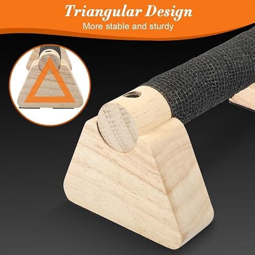 Kalekey Wooden Parallettes Bars, Calisthenics Equipment for Handstand Training, Mini Handle Pumps, Push Up Bars Fitness, Calisthenics Bar, Handstand Blocks and Pushup Handles for Men thumbnail 2