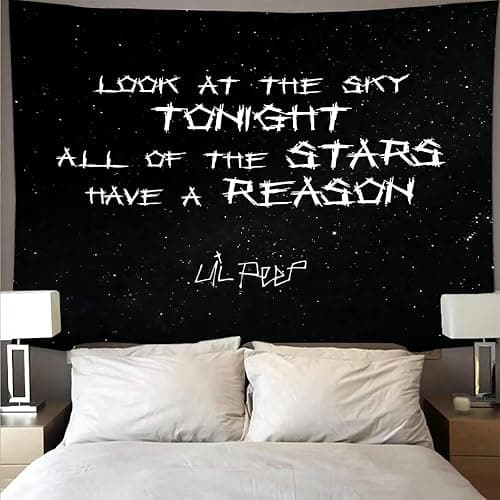 Lil Peep Tapestry Poster, Rapper Tapestry Wall Tapestry 3D Boutique Art Tapestry Wall Hanging Pop Art Home Decorations for Living Room Bedroom Dorm Decor 60 x 51 in (Color 1) thumbnail 5
