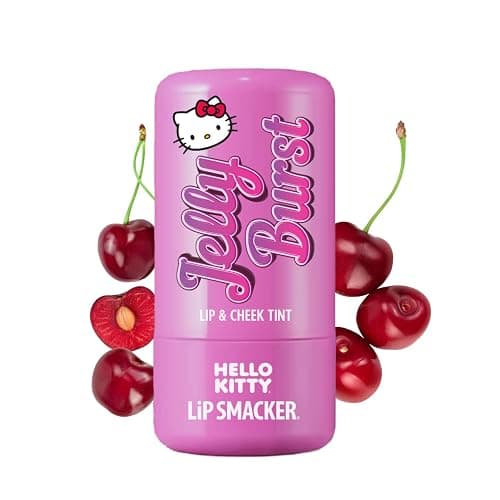 Lip Smacker Hello Kitty So Jelly Lip & Cheek Tint, Moisturizing Sheer & Buildable Color, Fun Bouncy Jelly Texture, Sweet Cherry Flavor - Cherry - Cherry - Image 1