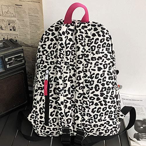 Van Caro Leopard Print Backpack Large College Backpack Casual Bookbag Laptop Backpack Computer Bag Travel Daypack for Women Men,Zebra-Stripe(No Pendant) thumbnail 3