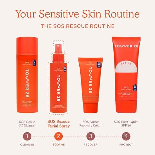 Tower 28 SOS Daily Rescue Facial Spray - Hypochlorous Acid Spray to Help Reduce Redness, Calm Irritation + Alleviate Flare-Ups - Purifying Travel Size Face Toner - Everyday Skin Care Essential (1 oz) thumbnail 8