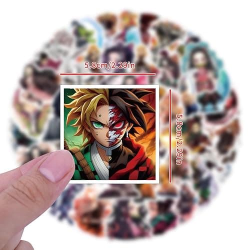 200Pcs Kids Manga Stickers Mixed Pack,Cartoon Characters Stickers Movie Decorative Sticker for Kids Teens Adults Waterproof Sticker for Water Bottle Laptop thumbnail 2