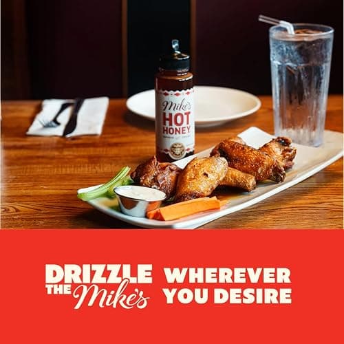Mike's Hot Honey, America's #1 Brand of Hot Honey, Spicy Honey Infused with Chili Peppers, Certified Kosher, Gluten-Free, Paleo-Friendly, Sweet Heat, Perfect for Hot Sauce Lovers (10oz Bottle, 1 Pack) thumbnail 8