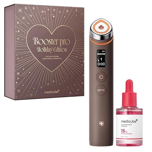 medicube Booster Pro Holiday Gift Set, Amazon Exclusive | Limited Mocha Booster Pro + TXA Niacinamide Serum | Gift for Women & Men | Perfect for Holiday Gifting & Self Care | Korean Skin Care Kit - Image 1