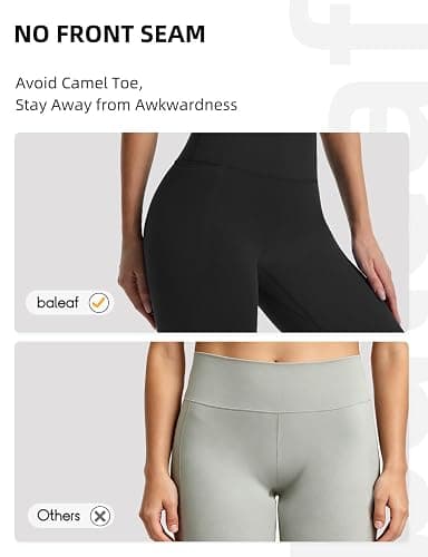 baleaf Womens Leggings with Pockets High Waisted Yoga Pants | 25" Tummy Control Seamless Compression No Front Seam 7/8 Legging, Ultra Soft, for Workout,Running,Gym thumbnail 5