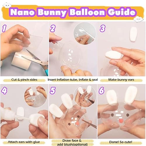 FUNSHOWCASE Nano Tape Bubble Kit with Clay, Marker, 6-Design Guide Squishy Maker Set thumbnail 8