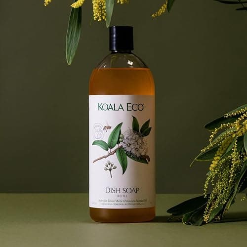 Koala Eco Dish Soap, Australian Lemon Myrtle & Mandarin Essential Oil, 34oz | Vegan friendly dishwashing liquid made with botanical ingredients — free of synthetic fragrance. thumbnail 3