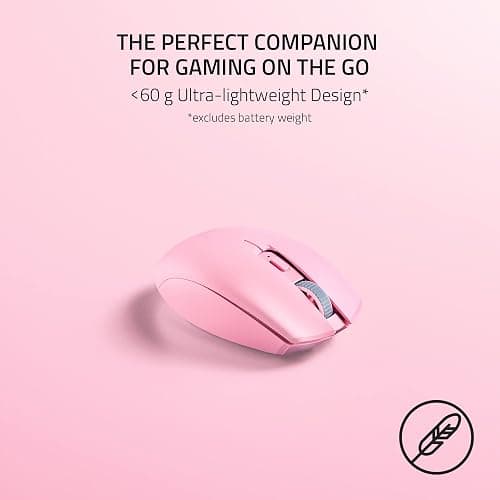 Razer Orochi V2 Mobile Wireless Gaming Mouse: Ultra Lightweight - 2 Wireless Modes - Up to 950 Hr Battery Life - Mechanical Mouse Switches - 5G Advanced 18K DPI Optical Sensor - Quartz Pink thumbnail 2