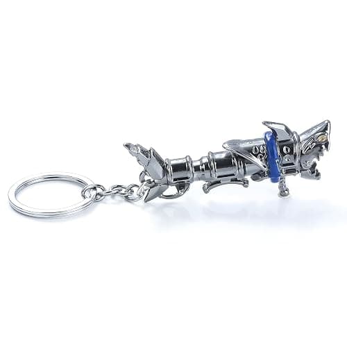 SONGCHANGJEWELRY Cyberpunk Rock Lolita Cool Weapon Keychain - Horror Excitement Anime Movie Merchandise - Shark Rocket Launcher Designs thumbnail 5