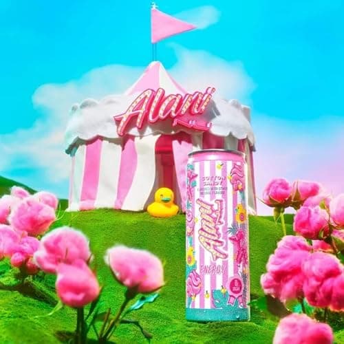 Alani Energy Drinks, Cotton Candy, Lime Slush, Strawberry Sunrise Flavors - Variety Pack, Sugar-Free, Low-Calorie, 12 fl oz (Pack of 6) Repackaged* thumbnail 4