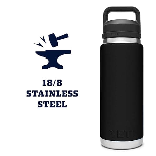 YETI Rambler 26 oz Bottle, Vacuum Insulated, Stainless Steel with Chug Cap, Black thumbnail 6