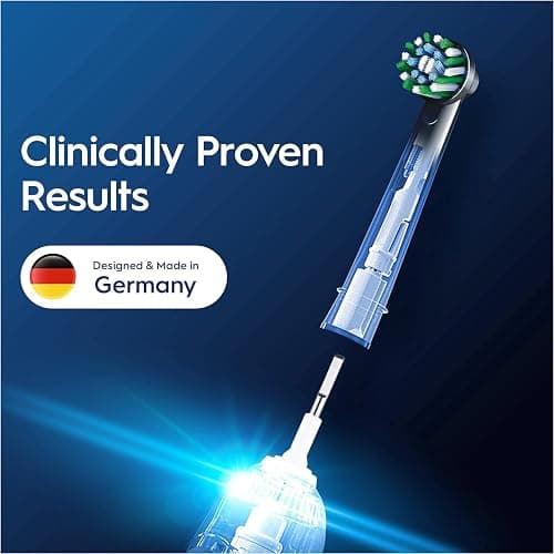 Oral-B Pro Cross Action Electric Toothbrush Head, X-Shape and Angled Bristles for Deeper Plaque Removal, Pack of 4 Toothbrush Heads, Black thumbnail 7