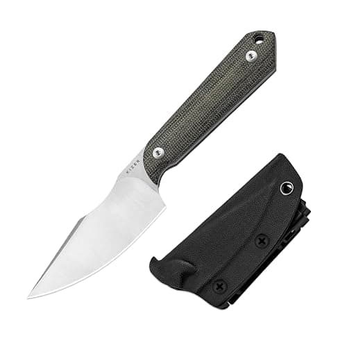 Kizer Mini Harpoon Fixed Blade Knife with Sheath, AEB-L Blade Hunting Knife with Micarta Handle, Camping Fixed Blade Small EDC knives for Hiking, Survival 1040SM2 - Image 1