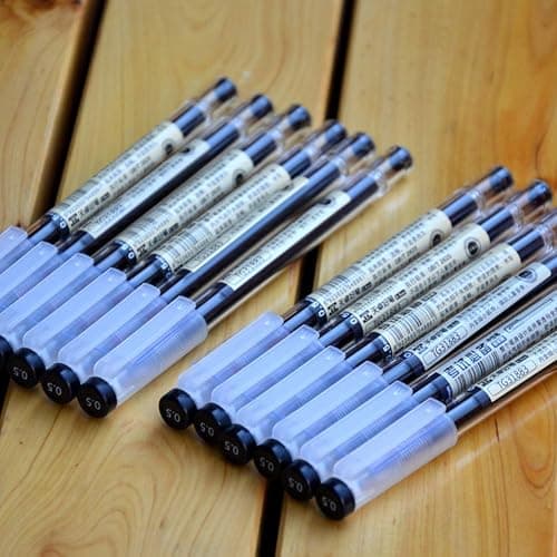 sencoo 12 pack Black Gel Ink Pen Extra Fine Point Pens Ballpoint pen 0.35mm Black Office School Stationery Students Pens thumbnail 7