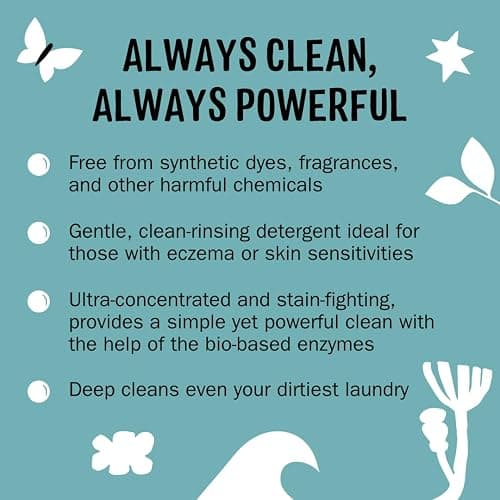 Molly's Suds Liquid Laundry Detergent | Clean Laundry Detergent Soap for Sensitive Skin | 2x Concentrated, High Efficiency (HE) | Unscented - 100 Loads thumbnail 2