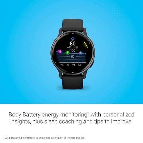 Garmin Vívoactive 5, Health and Fitness GPS Smartwatch, AMOLED Display, Up to 11 Days of Battery, Slate Aluminum Bezel with Black Case and Silicone Band thumbnail 4