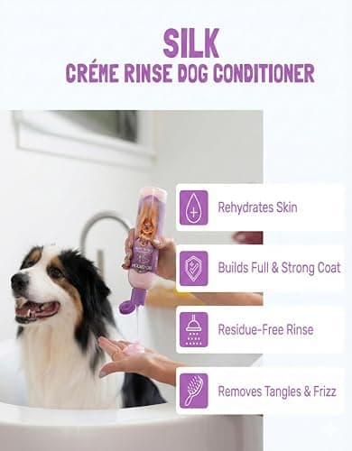 Bio-Groom Dog Shampoo and Conditioner Set - Tearless Shampoo for Dogs, Puppies & Cats, Moisturizing Conditioner for Dry Skin - Silk Conditioning Creme Rinse & Tear Free Shampoo, 12 Fl Oz Each (1 Set) thumbnail 3