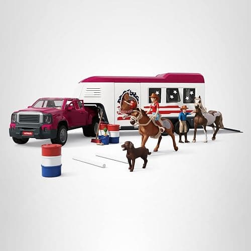 Schleich Horse Club - 119 PC Lakeside Truck and Trailer Playset With 2 Horse Figurines, 2 Poseable Rider Figures and Accessories - Interactive Play for Girls and Boys - Toys for Kids Ages 5+ | 42705 thumbnail 14