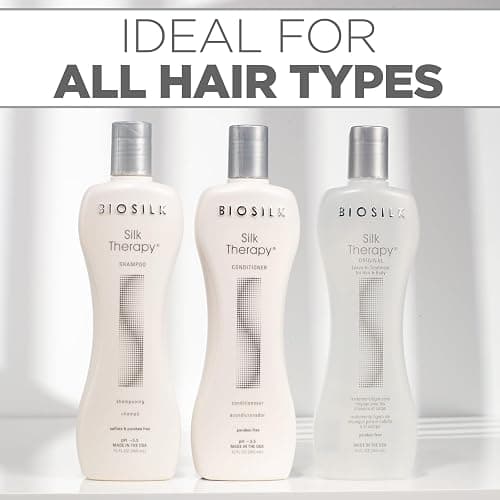 BioSilk 3-Piece Silk Therapy Kit, Shampoo, Conditioner & Serum for Healthy, Shiny, Manageable Hair, Sulfate-Free, Paraben-Free, Cruelty-Free, 12 Oz Haircare Set thumbnail 4