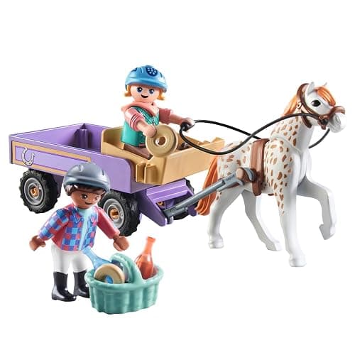 PLAYMOBIL Horses of Waterfall 71496 Ponykutsche, Zauberhafter Ausflug mit dem Pony, aufregende Abenteuer auf der Waterfall Ranch, detailreiches Spielzeug für Kinder ab 4 Jahren thumbnail 6