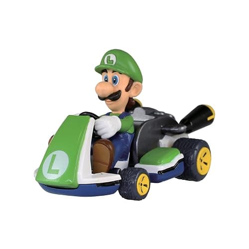 TOMY Mario Kart Pull Back Racers - Nintendo Mario Toys Including Mario, Luigi, Wario, Princess Peach, Bowser, Toad, and Yoshi - 10 Count - Video Game Collectibles - Ages 5 Years and Up thumbnail 4