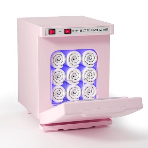 HYTOBP Hot Towel Warmer for Spa, 5.5L Thermostatic Towel Heater, 2-in-1 Professional Mini Towel Warmer, Beauty Salon and Spa Towel Warmers for Facial.(5.5L-Pink) - Image 1